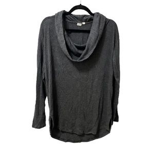 Gap Oversized Cowl Charcoal Heather Top Women's Size Medium